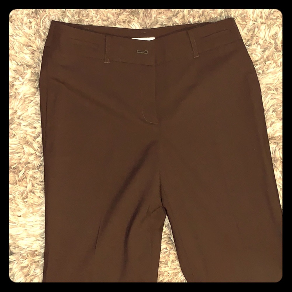 loft Ann cut wide leg brown pants. Dry cleaned.